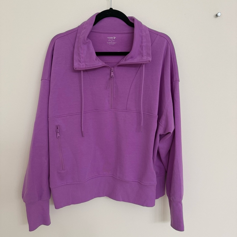 Old Navy Women's Purple Half-Zip Sweatshirt #174